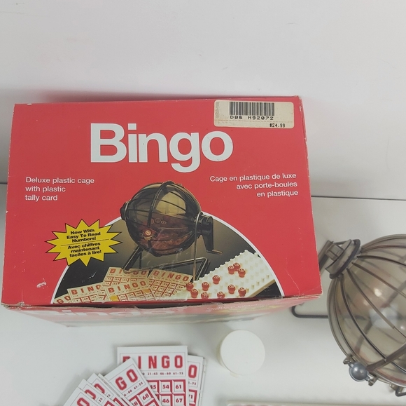 Vintage Pressman Bingo Game Plastic Cage - Picture 6 of 12